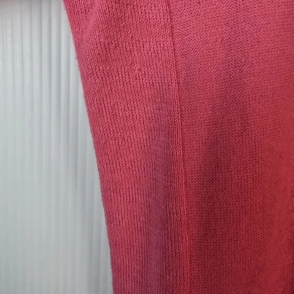 Vineyard Vines Sweater Womens Long Sleeve Scoop Neck Cotton Hot Pink Size L